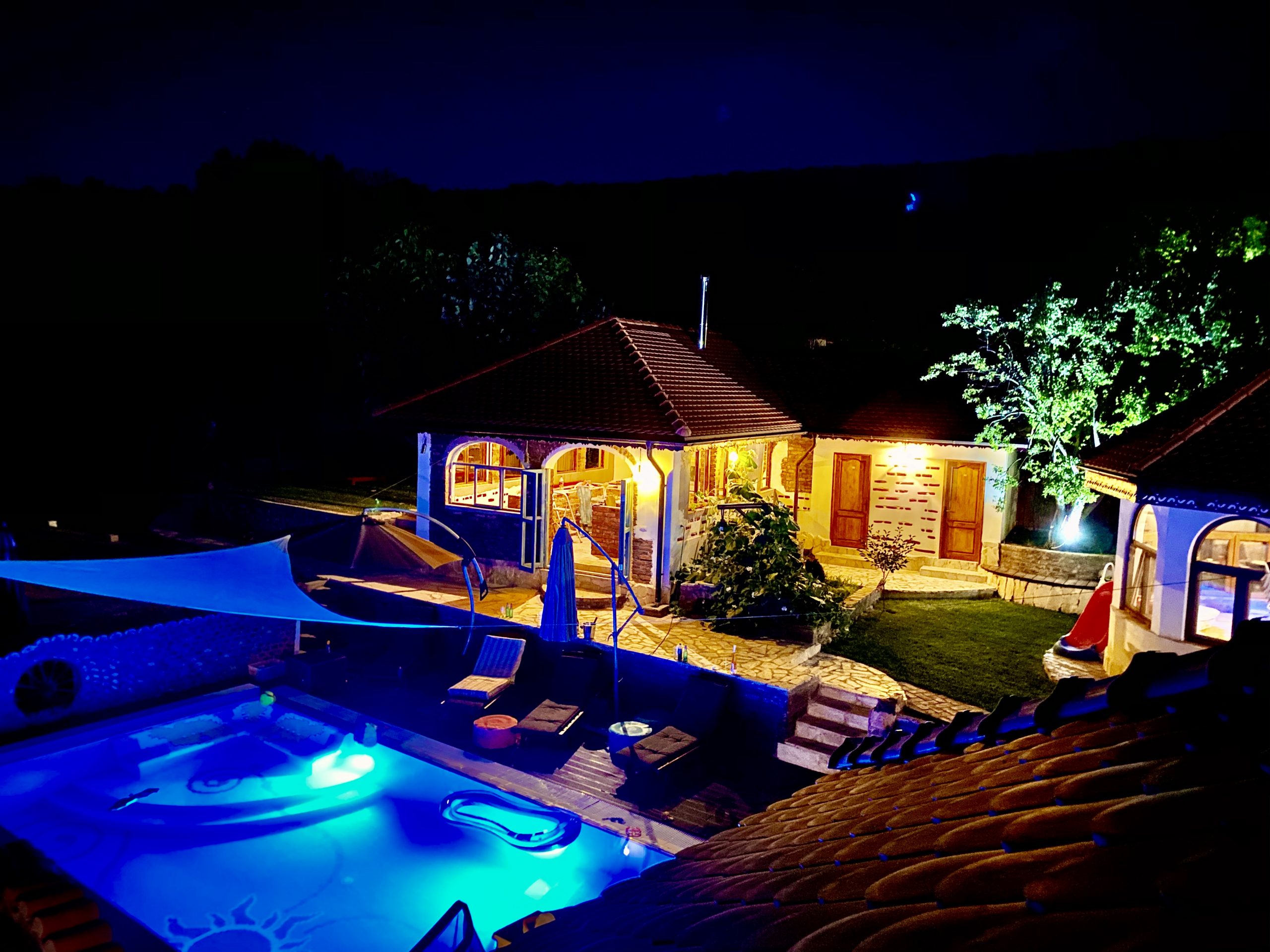 Highlights - Outdoor Pool by Night