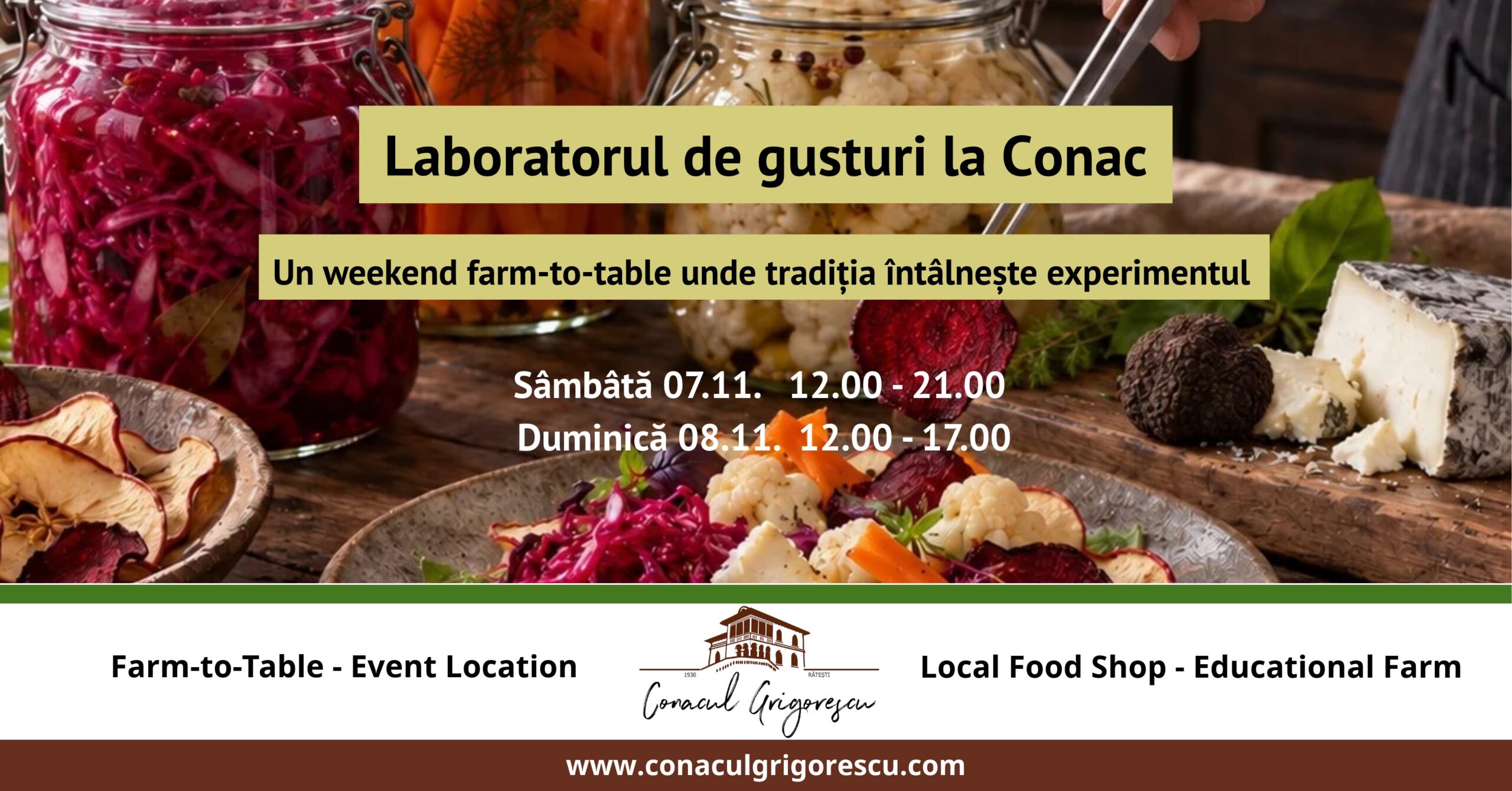 The Flavour Laboratory at Conacul Grigorescu — 7–8 November